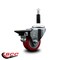 Service Caster 3'' Red Poly Swivel 7/8'' Expanding Stem Caster with Brake SCC-EX20S314-PPUB-RED-PLB-78 - alternate 2
